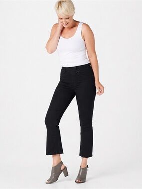 Spanx Kick Flare Frayed Hem Jeans
Size Large Petite